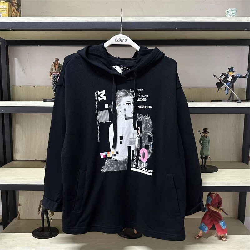 班尼路甜美穿搭印花女装长袖卫衣女纯棉套头新款宽松上衣89833608