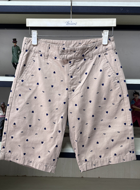 Balen班尼路夏阿童木磨毛修身直筒五分裤印花休闲短裤潮52510004