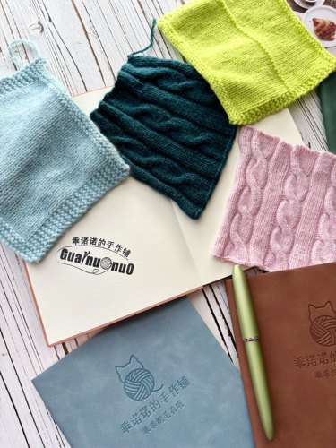 羊巴皮A5编织笔记本画图解花