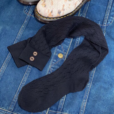 春夏镂空小腿袜女袜棉线