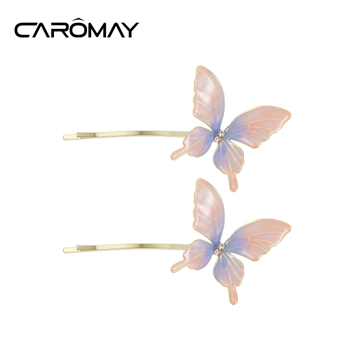 CAROMAY超仙一字夹渐变蝴蝶发夹