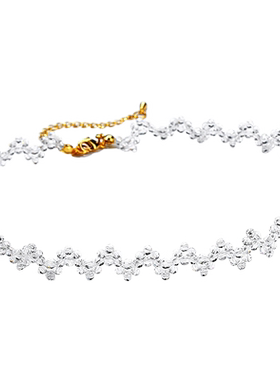 caromay白色镂空项圈女ins颈链