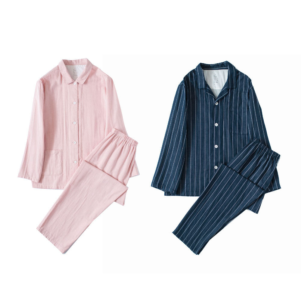 双层纱布睡衣无印男女
