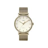 代购 Timex天美时女士腕表夜光防水指针石英金属钢带金色网状