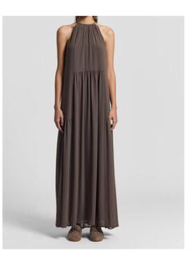 代购PESERICO服饰女士连衣裙显瘦修身雪纺垂感夏季度假长裙