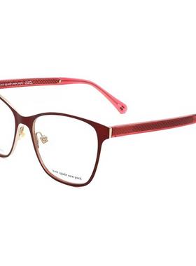 代购kate spade男女眼镜框红色金属方形全框日常佩戴办公眼镜架