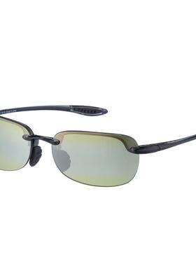 代购MauiJim男女太阳镜防紫外线偏光高清视野抗眩光半框烟灰色