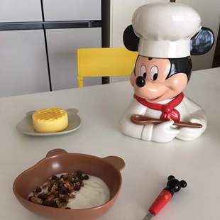 日本带回Disney迪士尼米奇陶瓷饼干罐