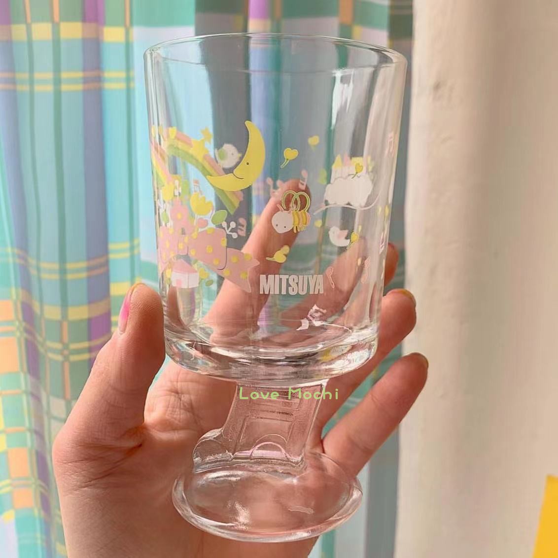 日本三得利彩虹音符玻璃杯
