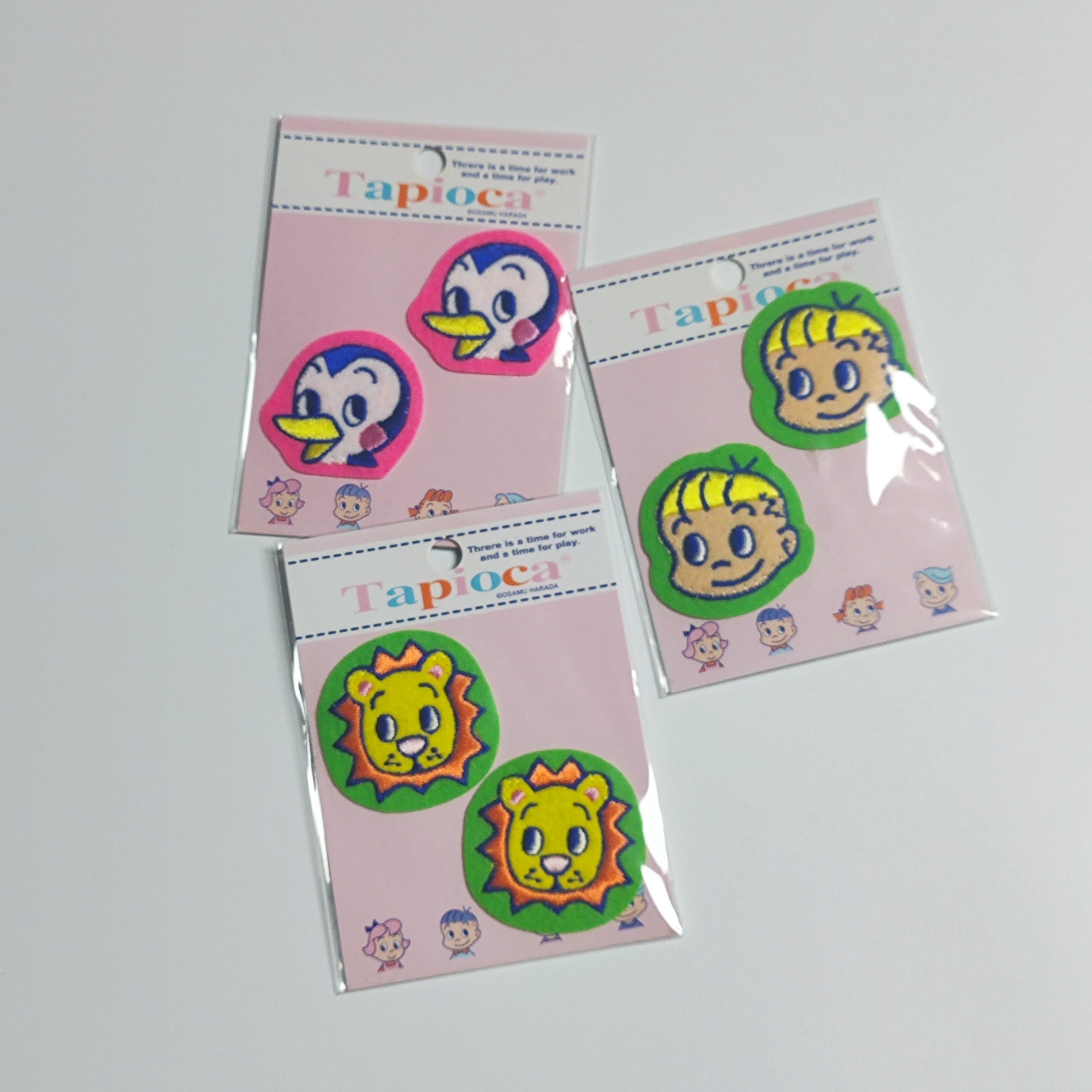 日本原田治卡通动物鞋花布贴