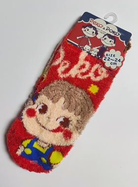 日本制sanrio三丽鸥peko不二家棉袜吸湿排汗红色袜子甜美可爱少女