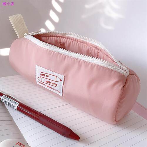 七明治笔袋ntmy日系初高中生奶蓝色大容量三明治文具盒冶简约笔包