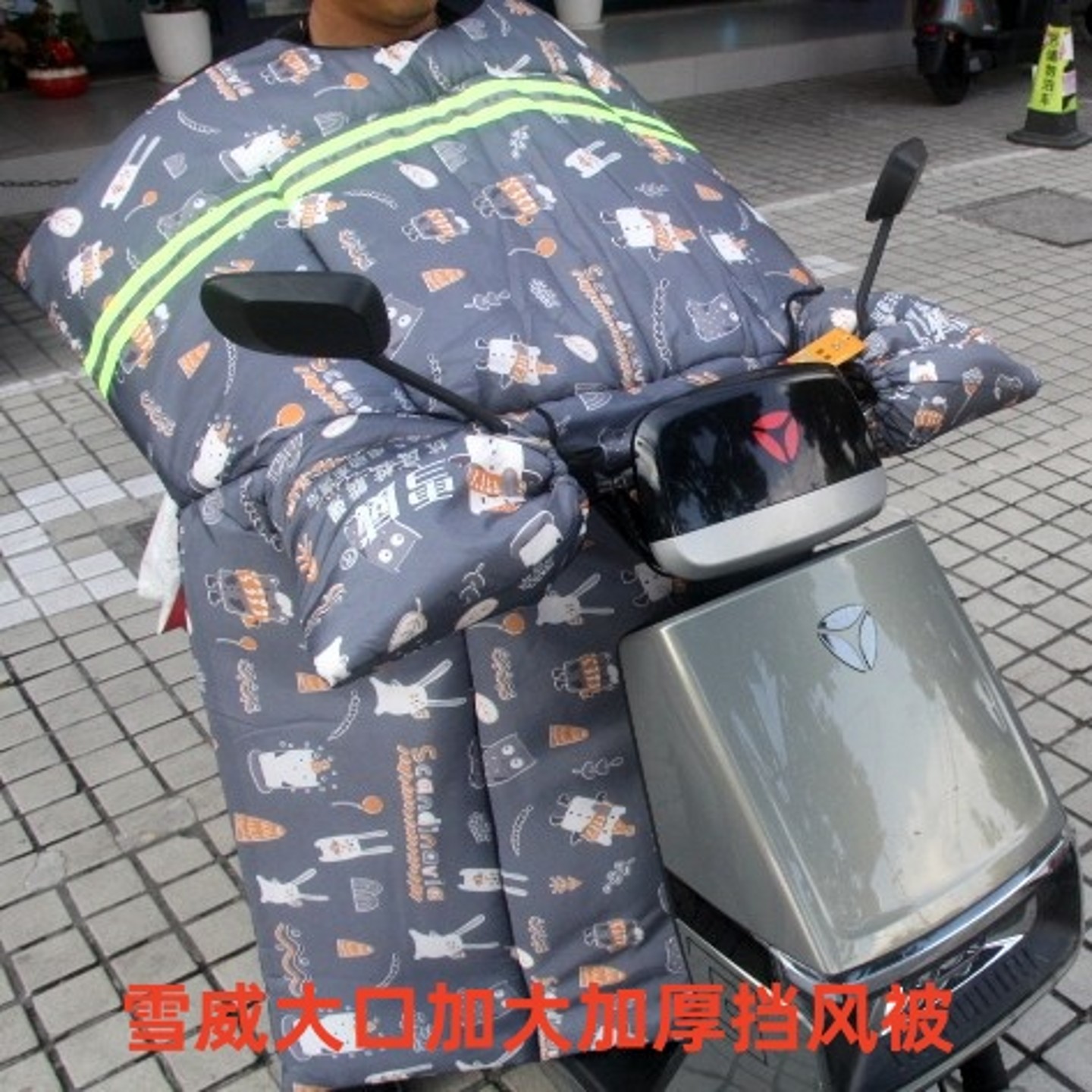 冬季加厚雪威大口电动车挡风被男女通用电瓶电车防寒防水防风冬天