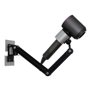 免手拿可折叠拉伸收纳吹风机支架悬停水平／垂直安装电风筒懒人