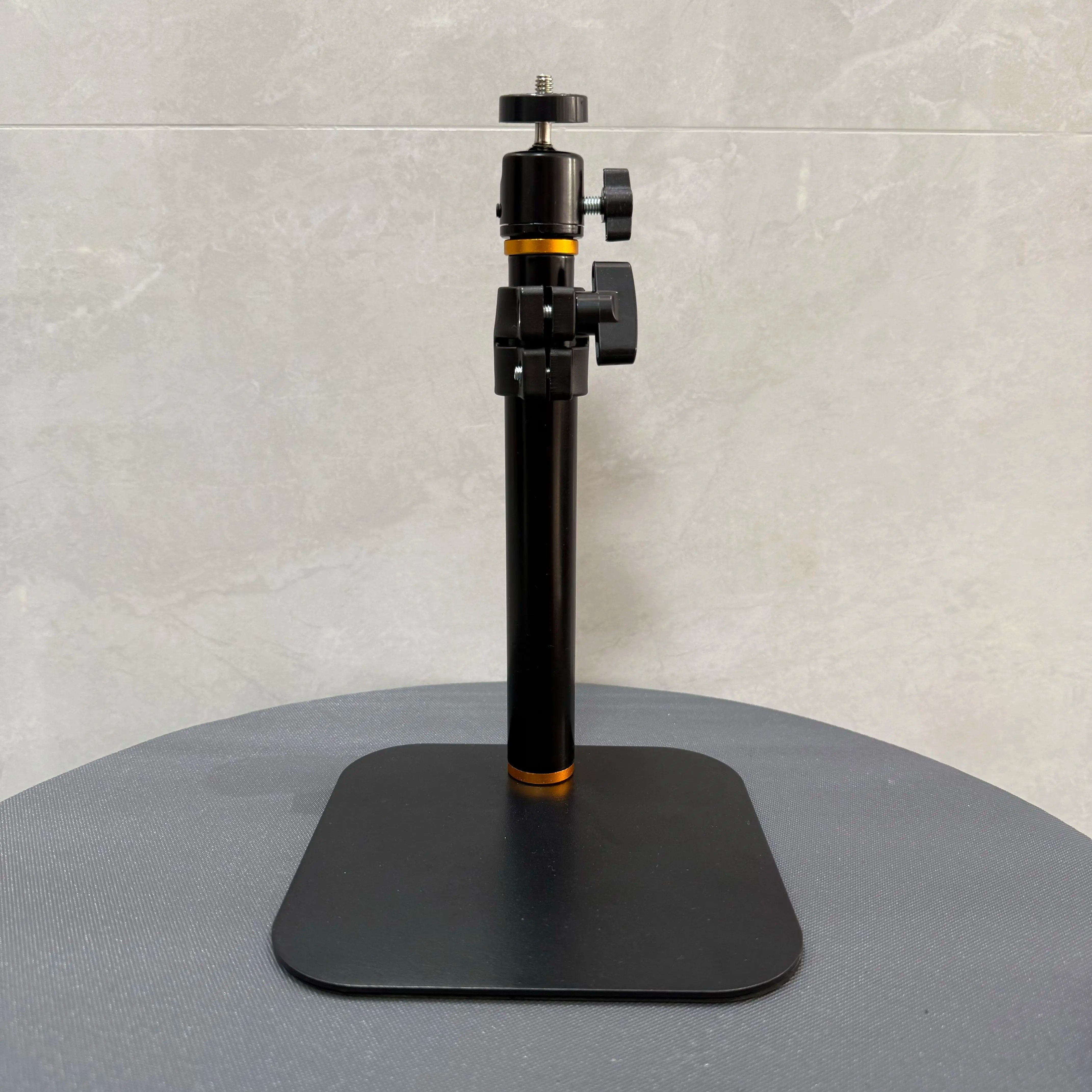 桌面金属手机支架360旋转直播桌上俯拍支架伸缩杆云台投影仪支架