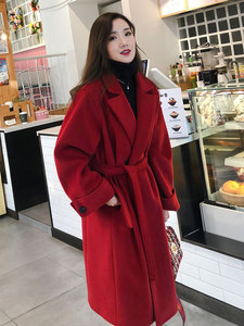 大码女装2023年秋装新款胖mm200斤过膝中长款宽松显瘦毛呢外套女