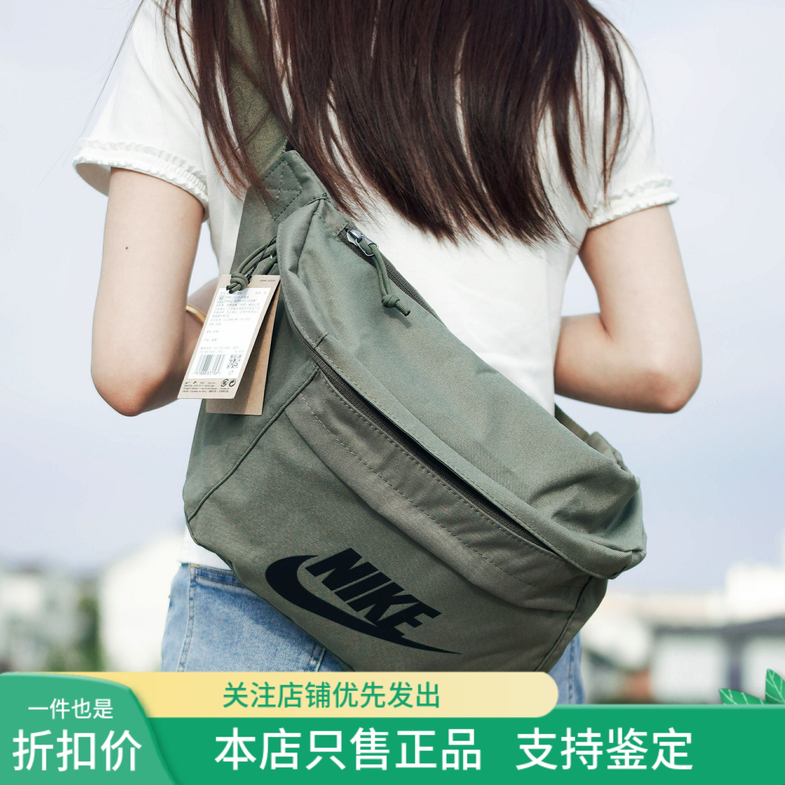 现货 NIKE官方正品新款男女同款复古拉链时尚休闲包BA5751-222
