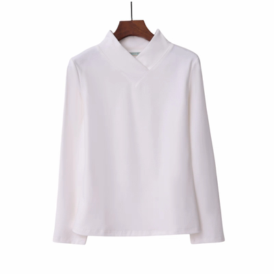 女士秋冬季内搭白色长袖T恤