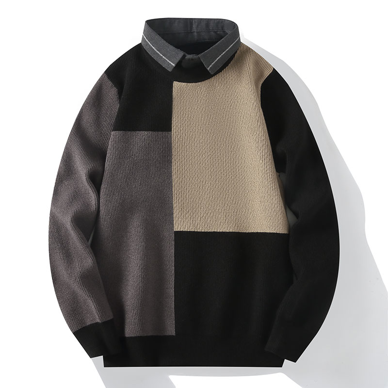 K8285-P70冬季加厚假两件针织毛衣,男装针织衫/毛衣,星座1215-1 K8285-P70冬季加厚假两件针织毛衣,男装针织衫/毛衣,星座1215-1