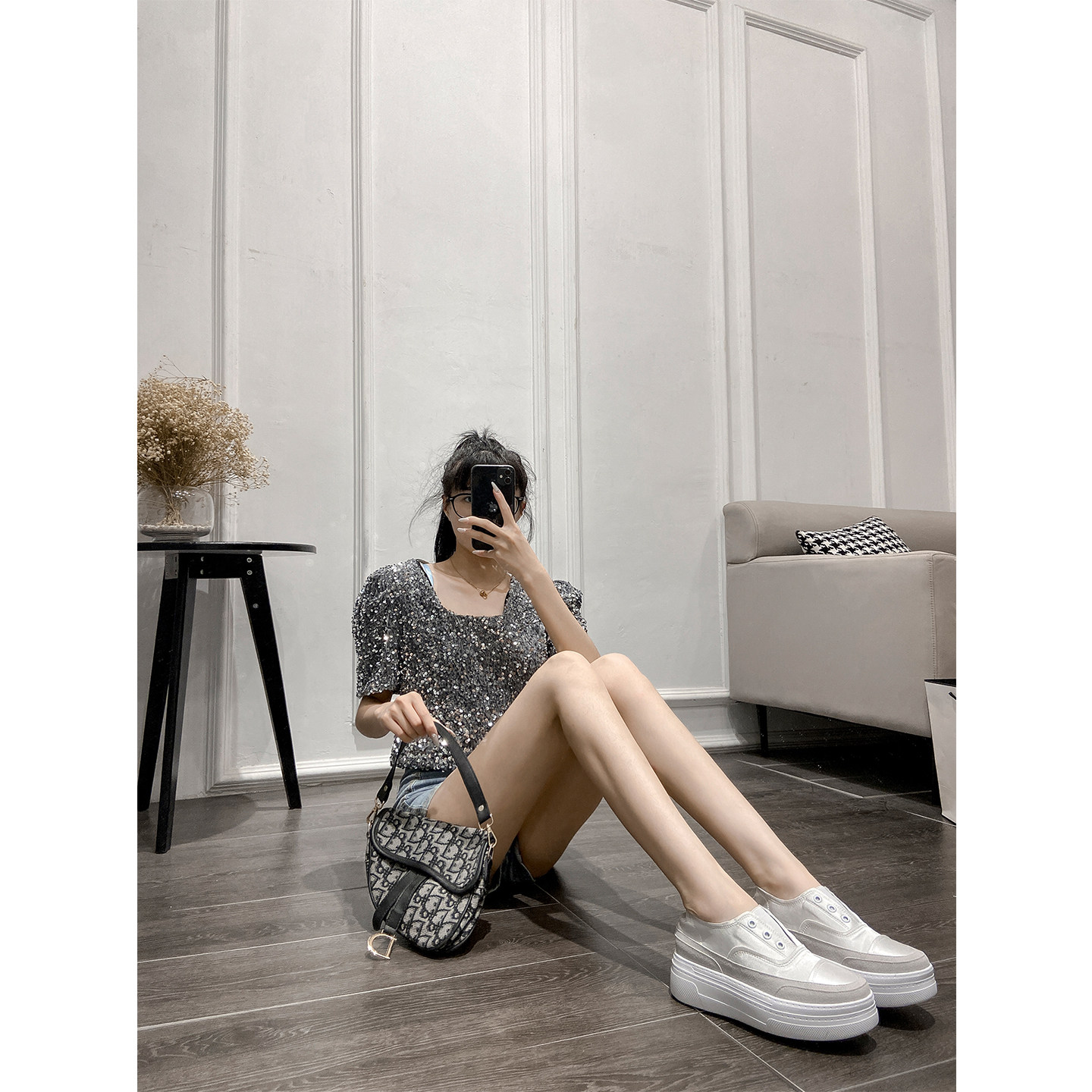 西班牙小众绸缎鞋女2024春秋季韩版休闲百搭厚底透气一脚蹬懒人鞋