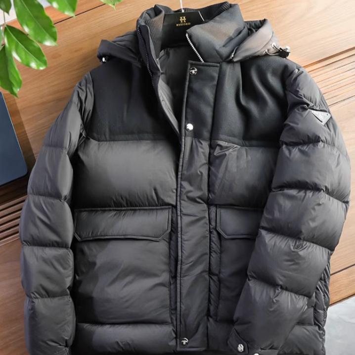 P的货 新款秋冬季男士尾货 保暖时尚青春可拆帽羽绒服外套6016