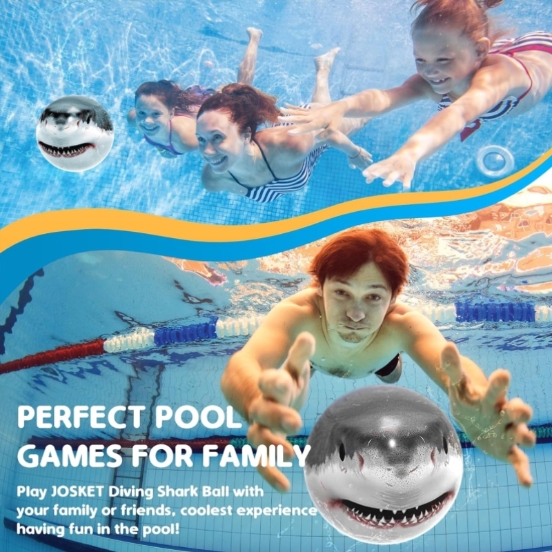 民宿泳池水下篮球鲨鱼球 水育早教亲子互动 可充水沉底水球西瓜球
