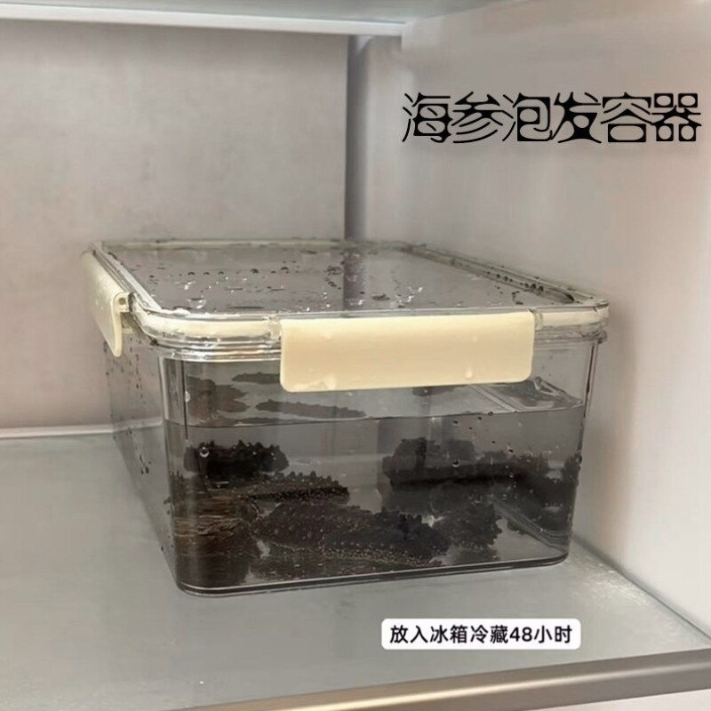 海参泡发专用容器冰箱专用食品级塑料盒密封收纳保鲜盒花胶泡发盒