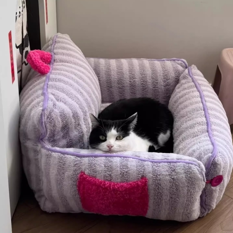 猫窝猫沙发冬季保暖睡垫可水洗开放式四季通用小型犬狗窝宠物用品