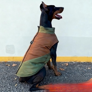杜宾衣服大型犬冲锋衣防风寒防水马犬德牧背心狗狗棉衣秋冬季保暖