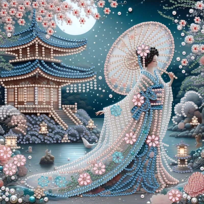 古风少女钻石画手工diy钻石贴画2025新款卧室装饰画亮钻益智礼物