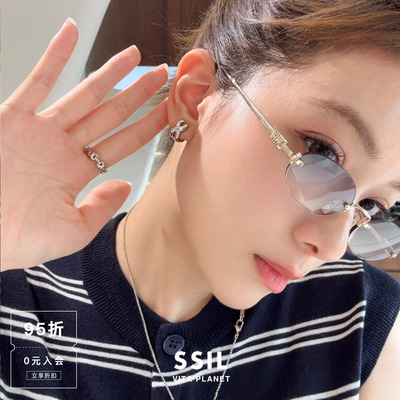 Vita Planet买手店 韩国品牌SSIL正品 X耳环小众设计高级感耳钉女