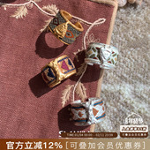 SWAHILL斯瓦山丘 织片戒指 沙漏织片戒指925纯银复古设计感开口戒