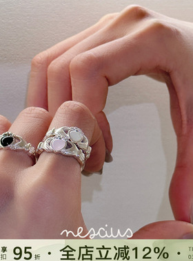 nescius女纯银复古戒指