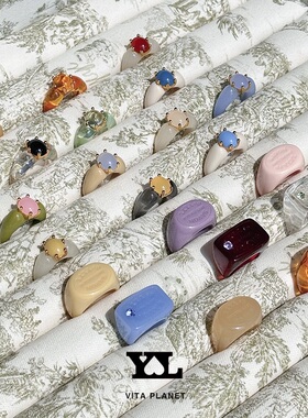 现货售完无补Vita Planet买手店韩国ylyl正品复古小众亚克力戒指