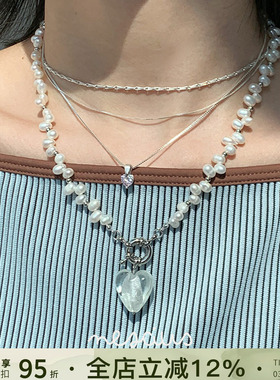 nescius琉璃天然珍珠项链吊坠