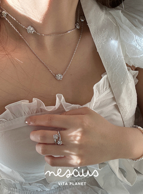 nescius玫瑰项链/戒指发财花指环