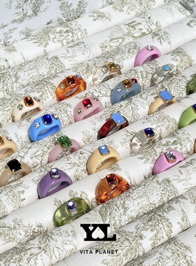 现货最后库存售完无补VitaPlanet韩国ylyl正品亚克力戒指小众指环