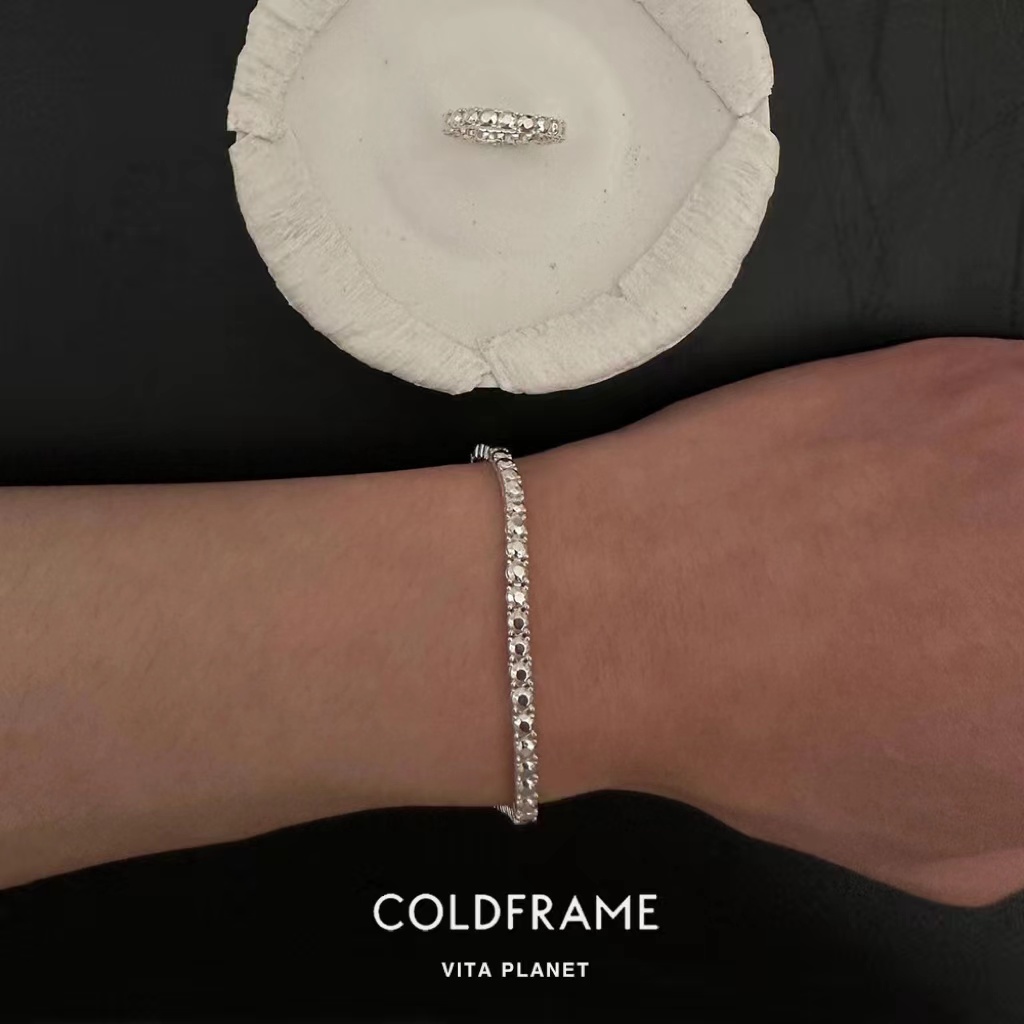 韩国Coldframe纯银网球锆石手链