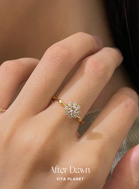 韩国AfterDawn纯银花花戒指