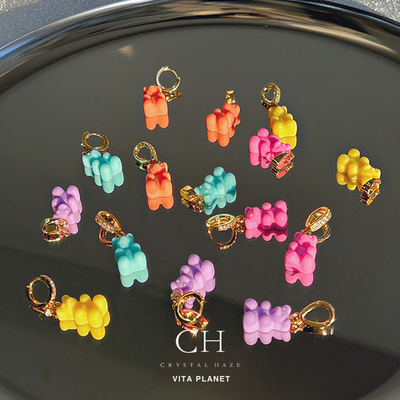 CRYSTALHAZE正品小熊吊坠/耳环