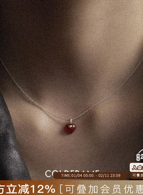 Coldframe14k金红玉髓爱心项链