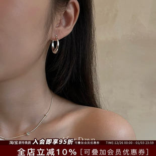 日常耳饰 925纯银水滴hoop耳环小众高级时尚 After Dawn韩国设计师