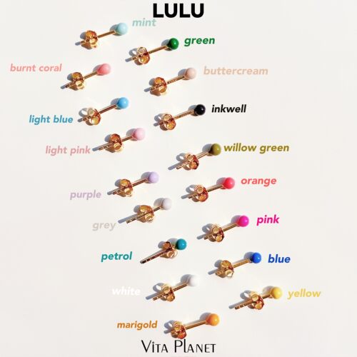 白百何同款LULU火柴棍圆球耳钉