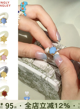 韩国YLYL正品亚克力复古韩国戒指