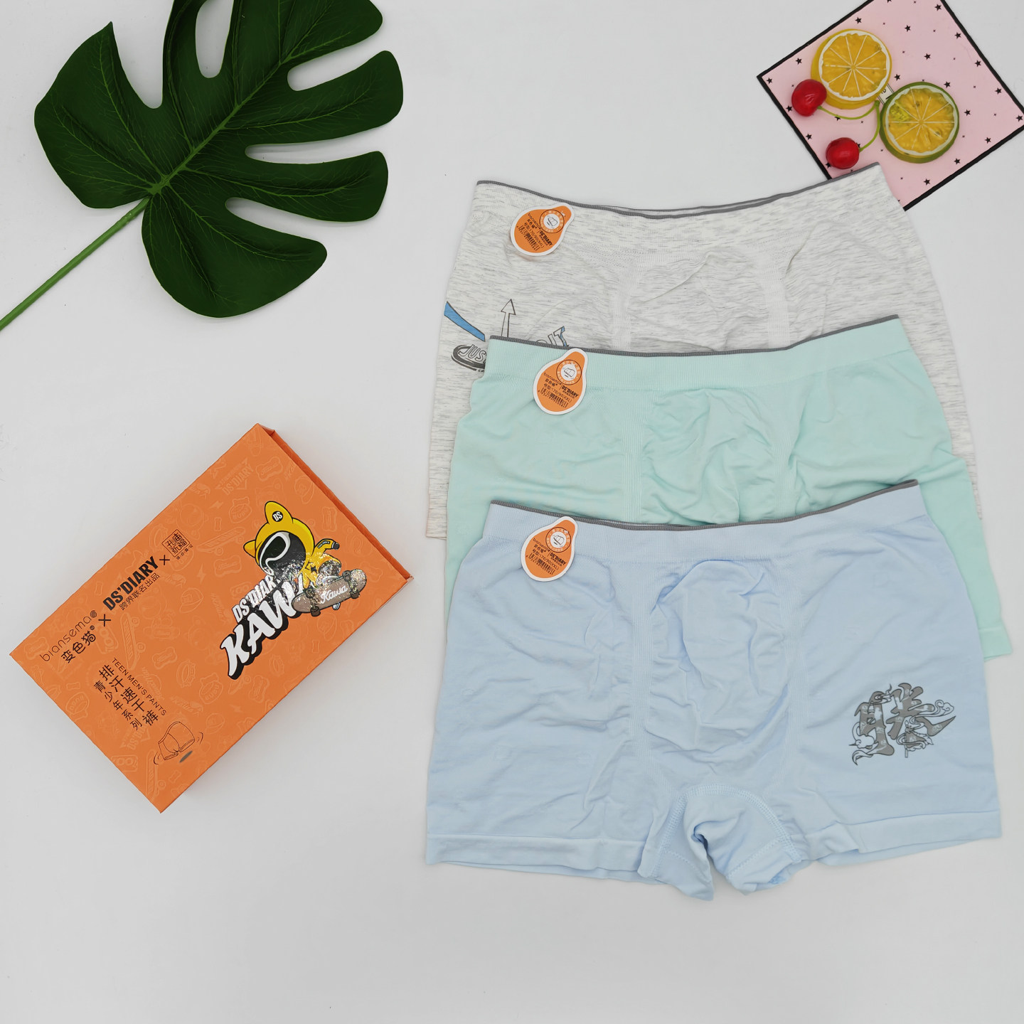 3条装变色猫男大童内裤青少年莫代尔平角透气速干舒适无痕四角裤,女士内衣/男士内衣/家居服,男平角内裤,淘宝优惠券,粉丝福利购,淘宝优惠卷