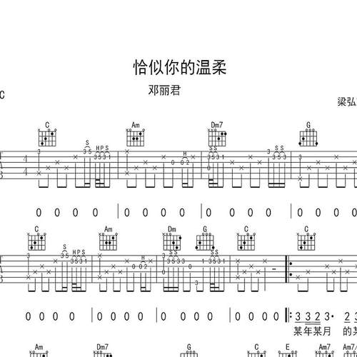 恰似你的温柔弹唱吉他谱邓丽君