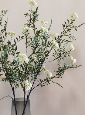 轻奢仿真绿植雪柳室内空间玄关插花客厅装饰假花家居摆饰摆件