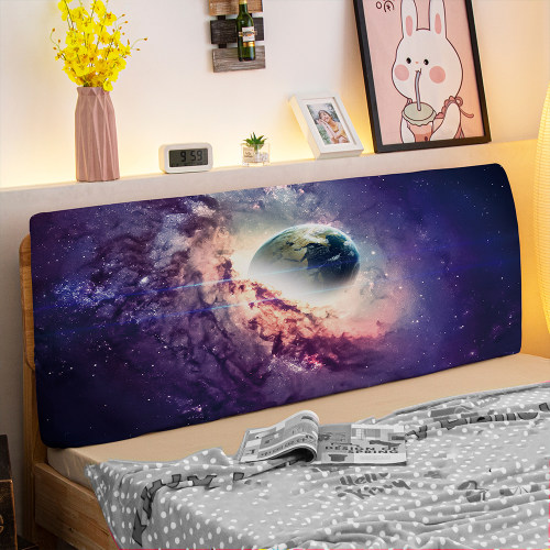 男孩床头套罩宇宙太空星球床遮丑