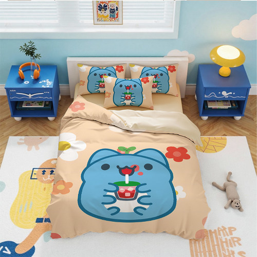 新款卡通猫猫虫咖波Bugcat Capoo全棉套件儿童学生居家全棉四件套