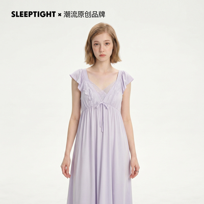 思莉太太带胸垫睡裙女夏季莫代尔
